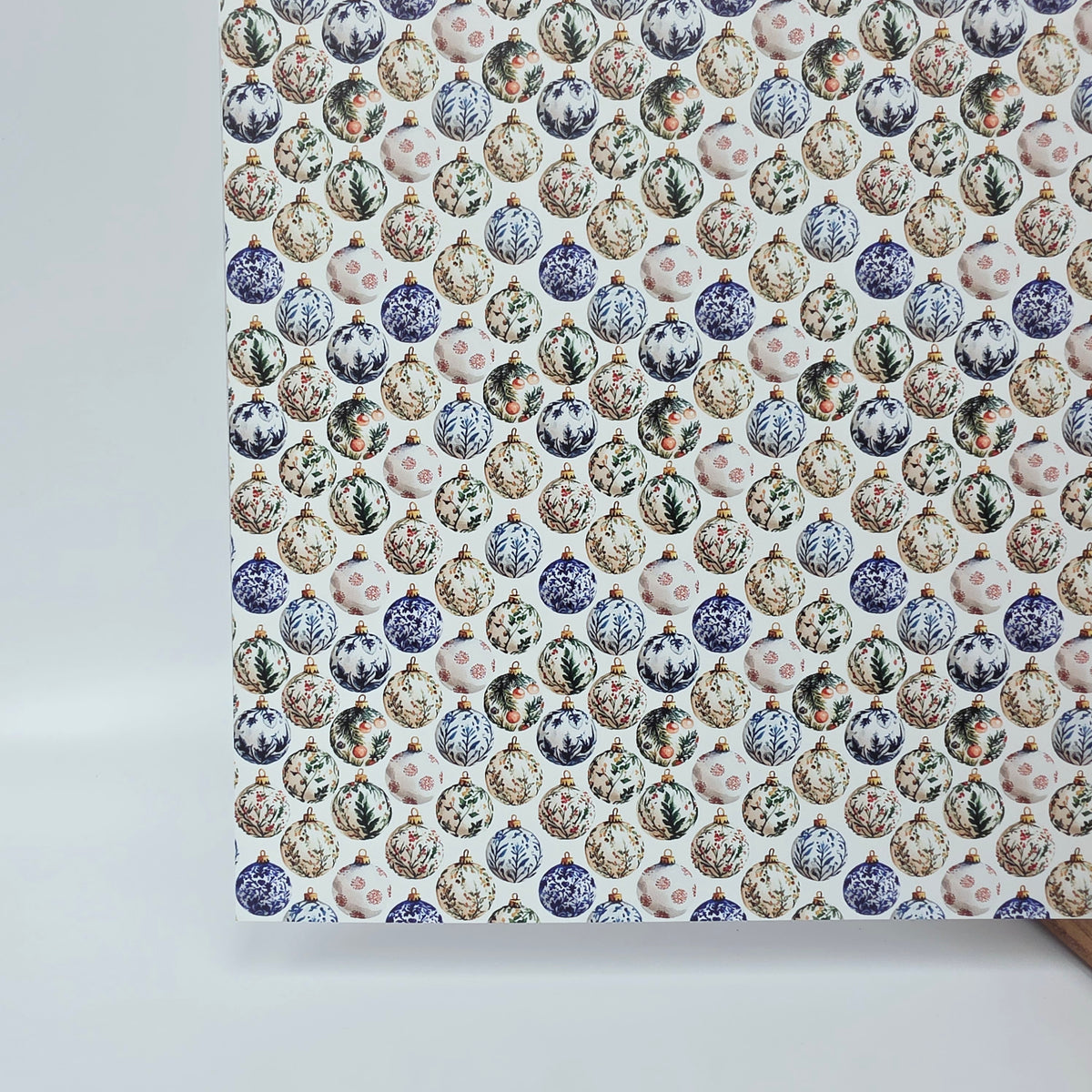 PatternPly® Full Coverage Vintage Christmas Ornaments sheet showing the pattern