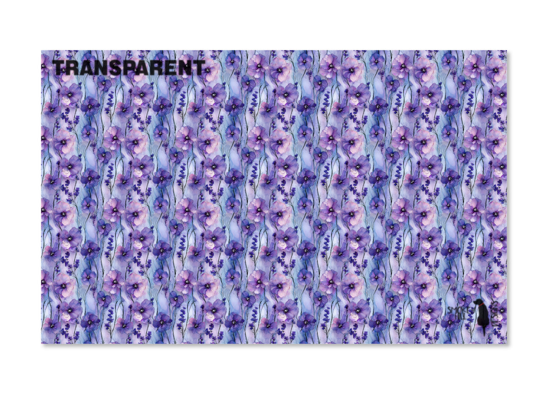 PatternPly® Transparent Violet Pressed Flowers