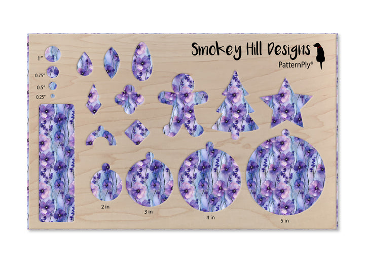 PatternPly® Transparent Violet Pressed Flowers