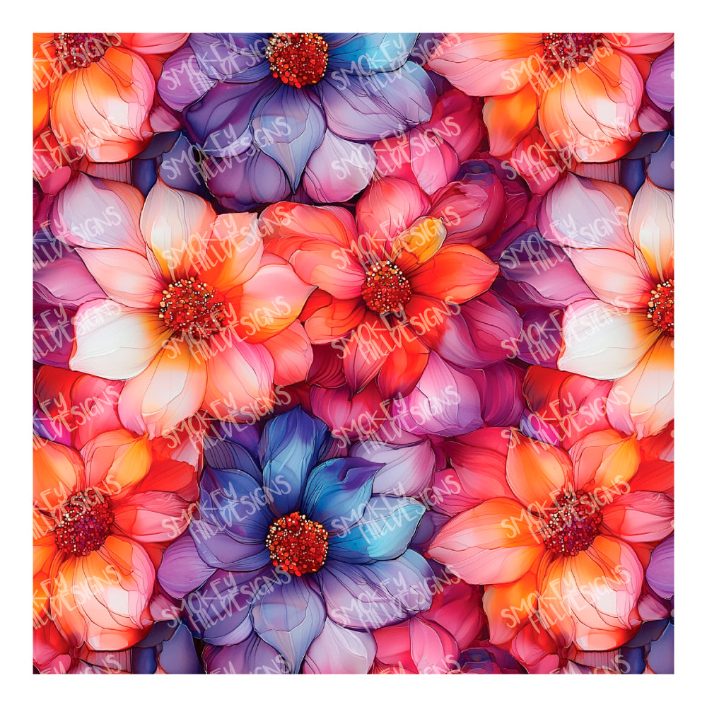 PatternPly® Full Coverage Warm Floral sheet showing the pattern