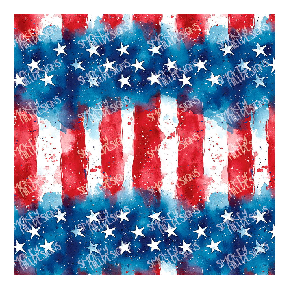 PatternPly® Full Coverage Watercolor Flag Stripes VERTICAL sheet showing the pattern