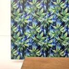 PatternPly® Full Coverage Watercolor Marijuana Leaves sheet showing the pattern