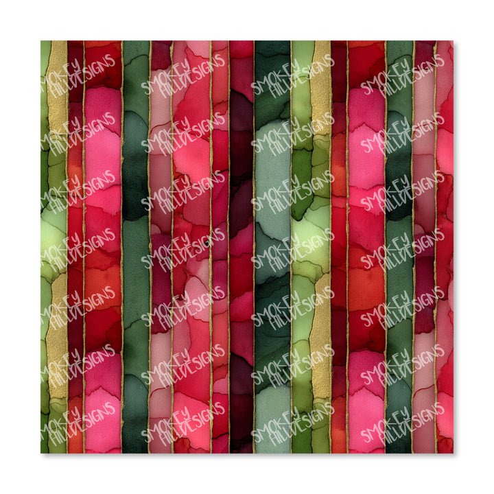 PatternPly® Transparent Watercolor Christmas Stripes