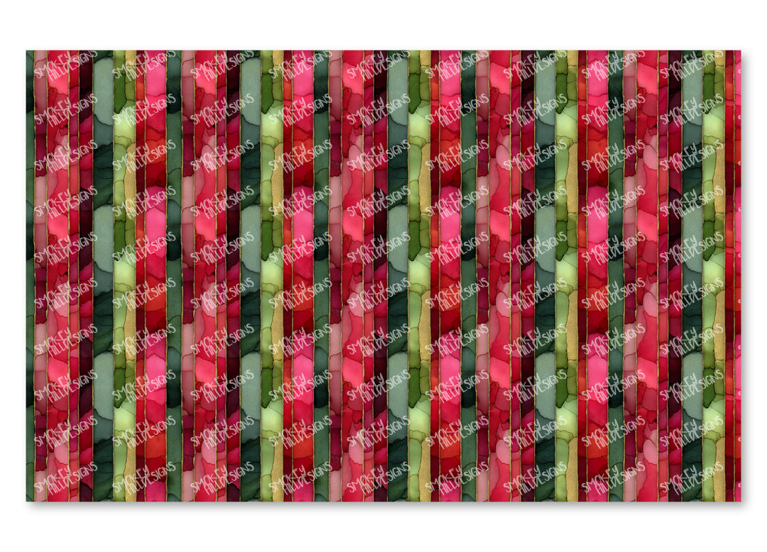 PatternPly® Transparent Watercolor Christmas Stripes