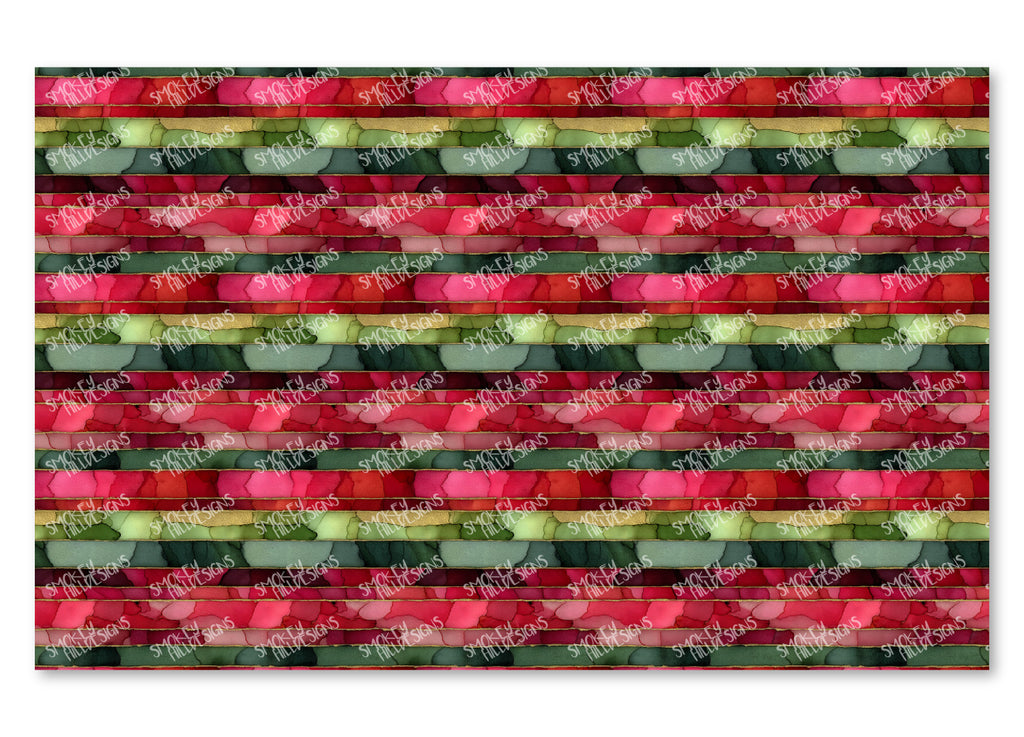 PatternPly® Full Coverage Watercolor Christmas Stripes VERTICAL product photo 2