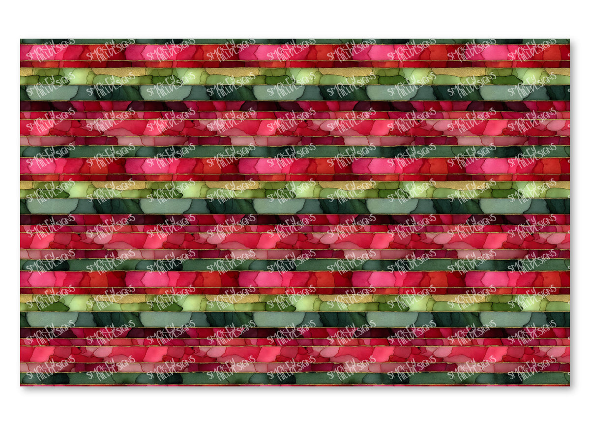 PatternPly® Full Coverage Watercolor Christmas Stripes VERTICAL product photo 2