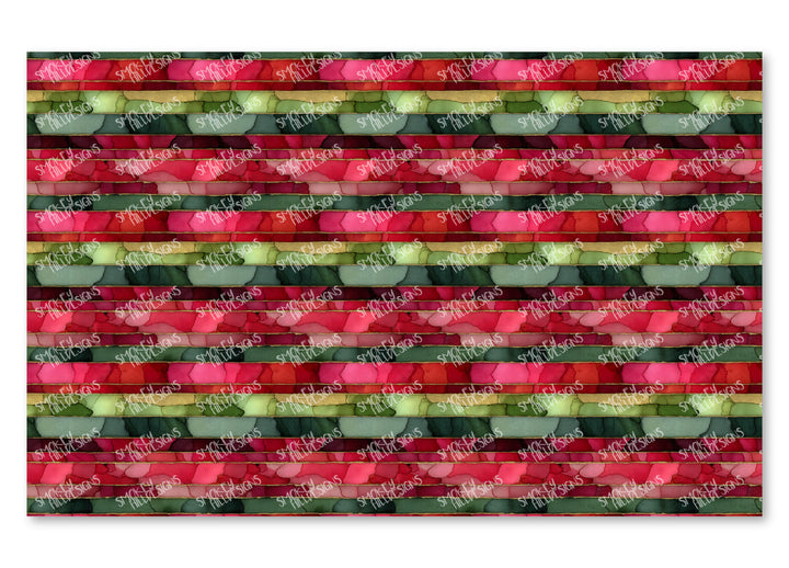 PatternPly® Full Coverage Watercolor Christmas Stripes VERTICAL