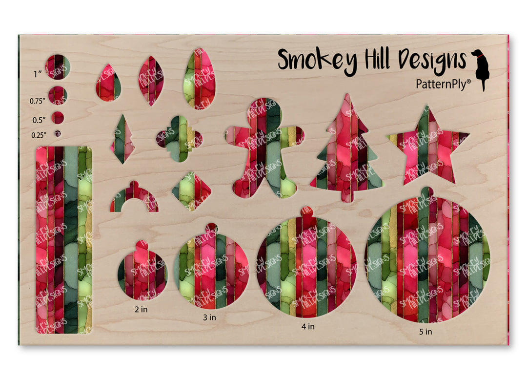 PatternPly® Transparent Watercolor Christmas Stripes