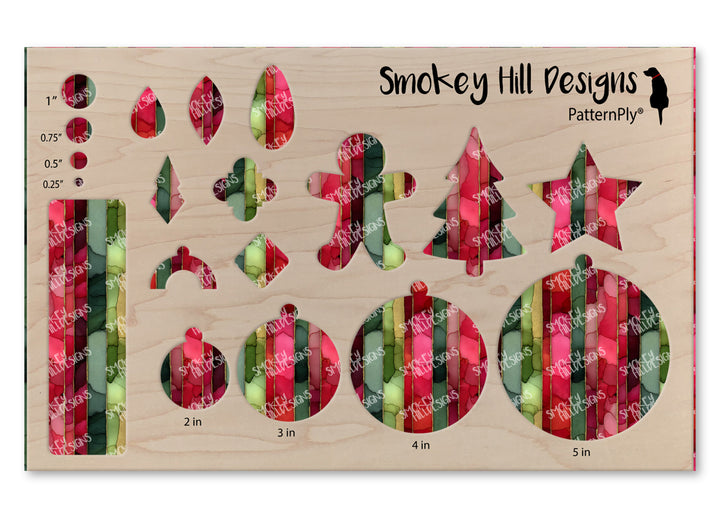 PatternPly® Transparent Watercolor Christmas Stripes