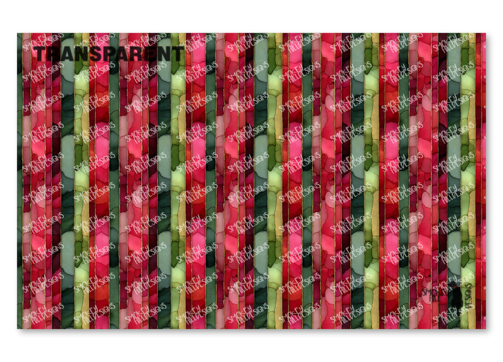 PatternPly® Transparent Watercolor Christmas Stripes product photo 2