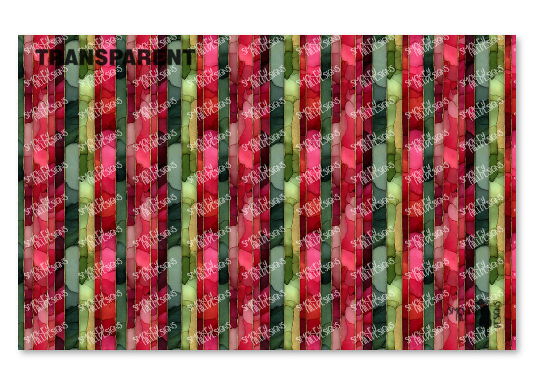 PatternPly® Transparent Watercolor Christmas Stripes
