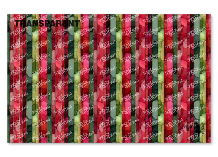 PatternPly® Transparent Watercolor Christmas Stripes