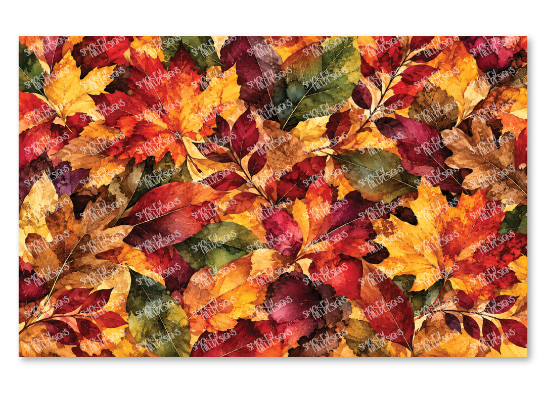 PatternPly® Full Coverage Watercolor Leaf Pile