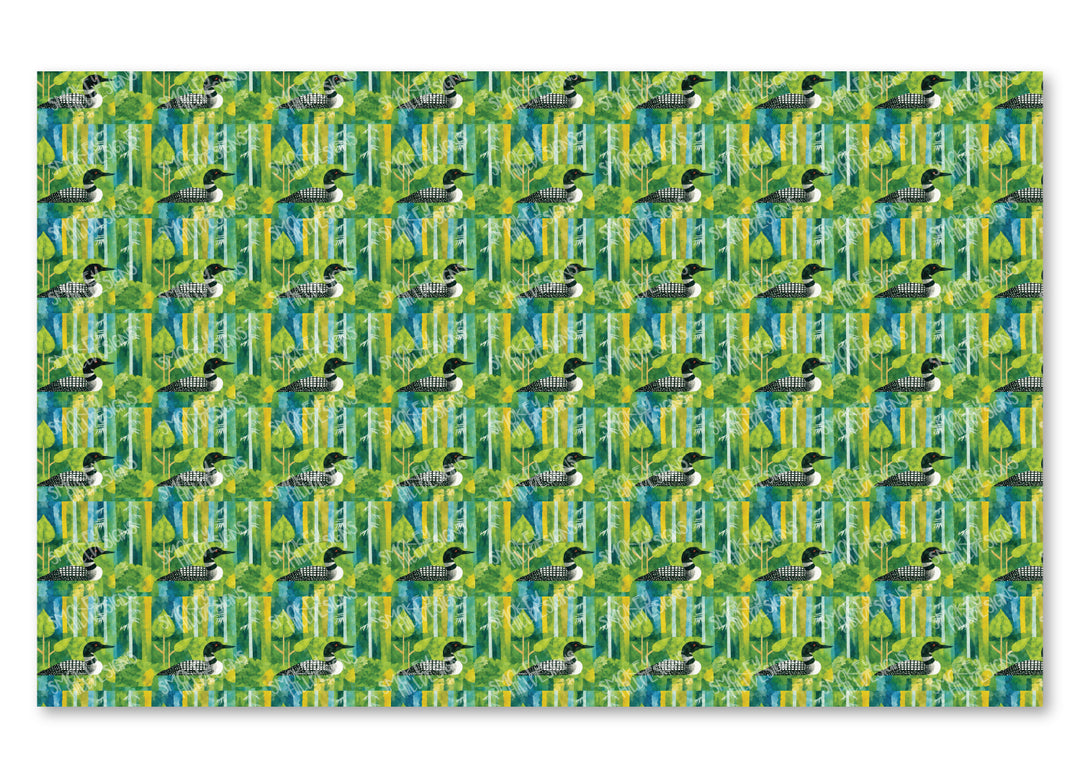 PatternPly® Full Coverage Watercolor Loon Small