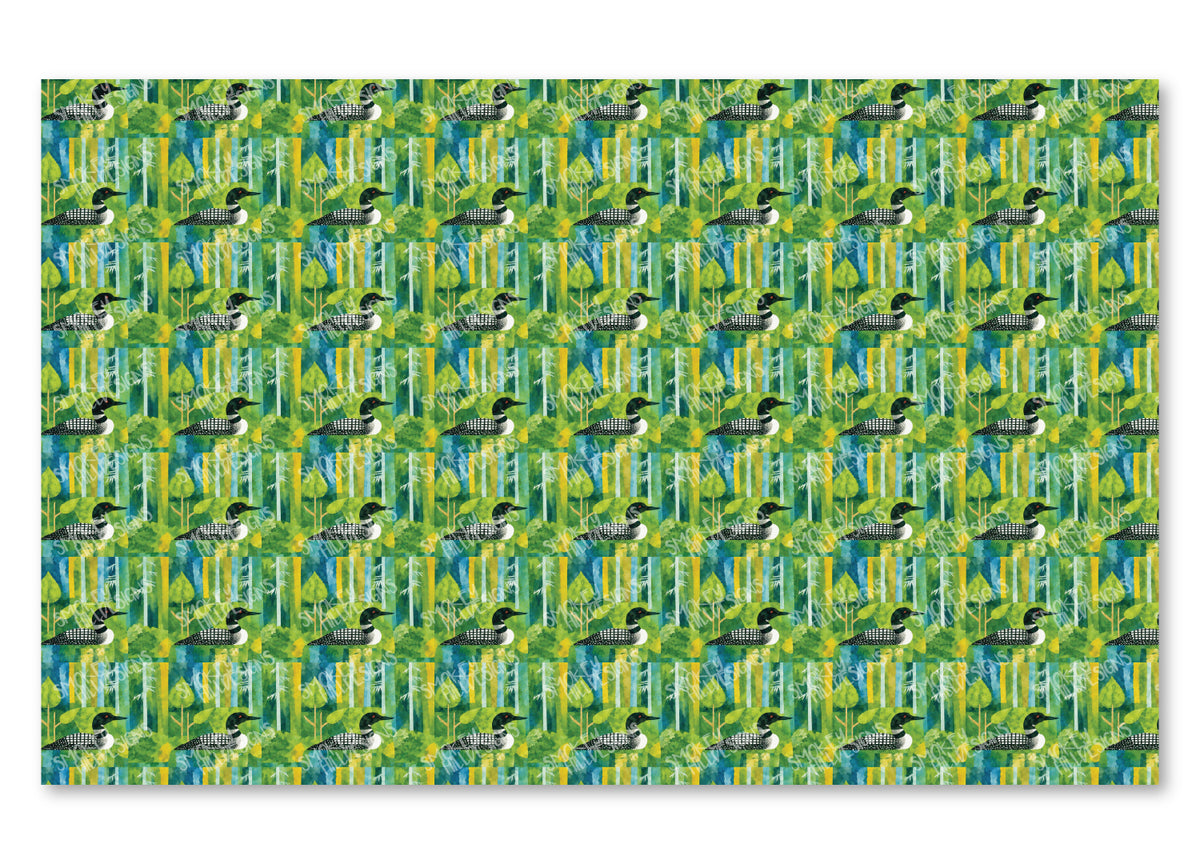 PatternPly® Full Coverage Watercolor Loon Small product photo 2