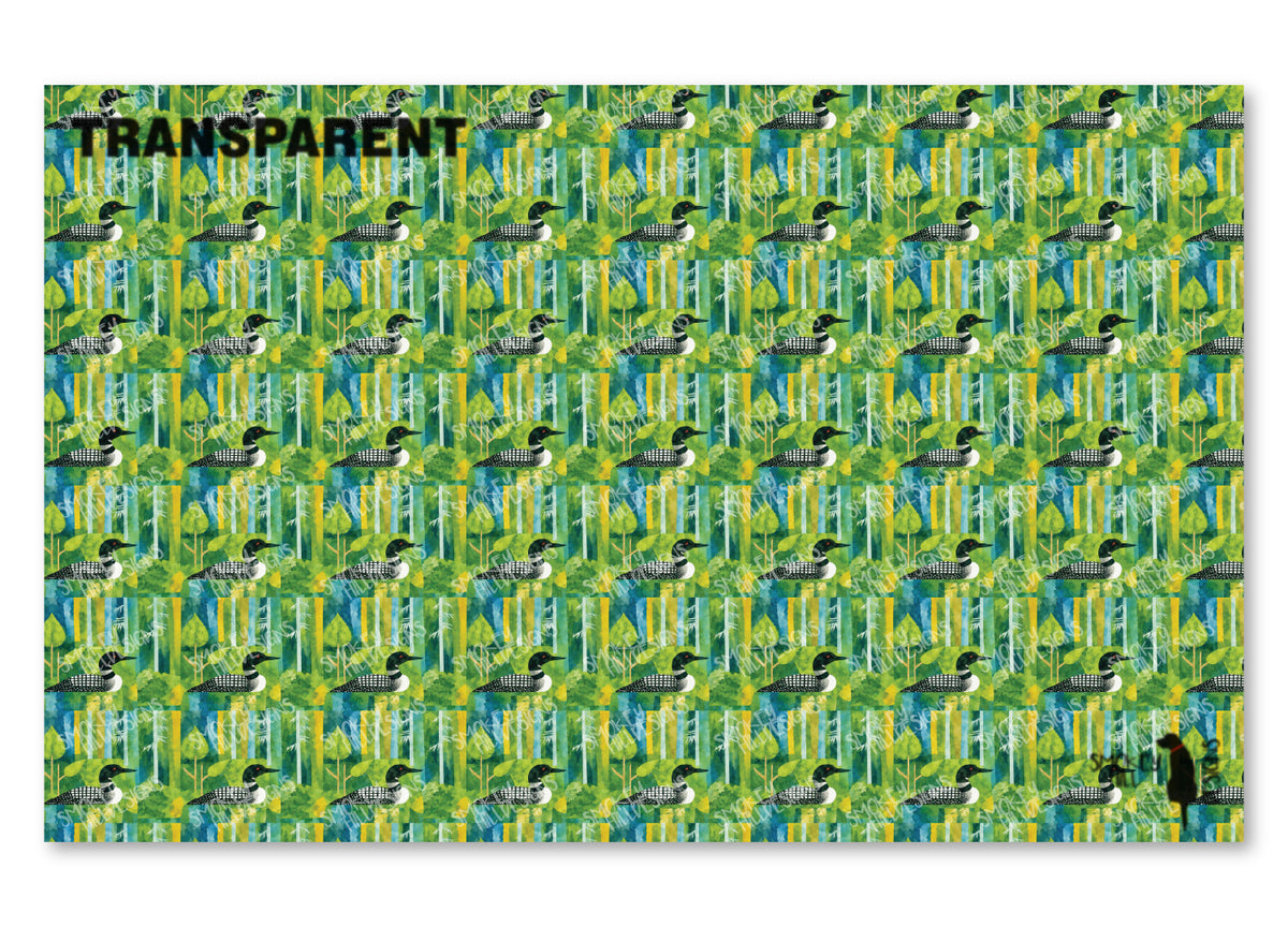 PatternPly® Transparent Watercolor Loon Small product photo 2