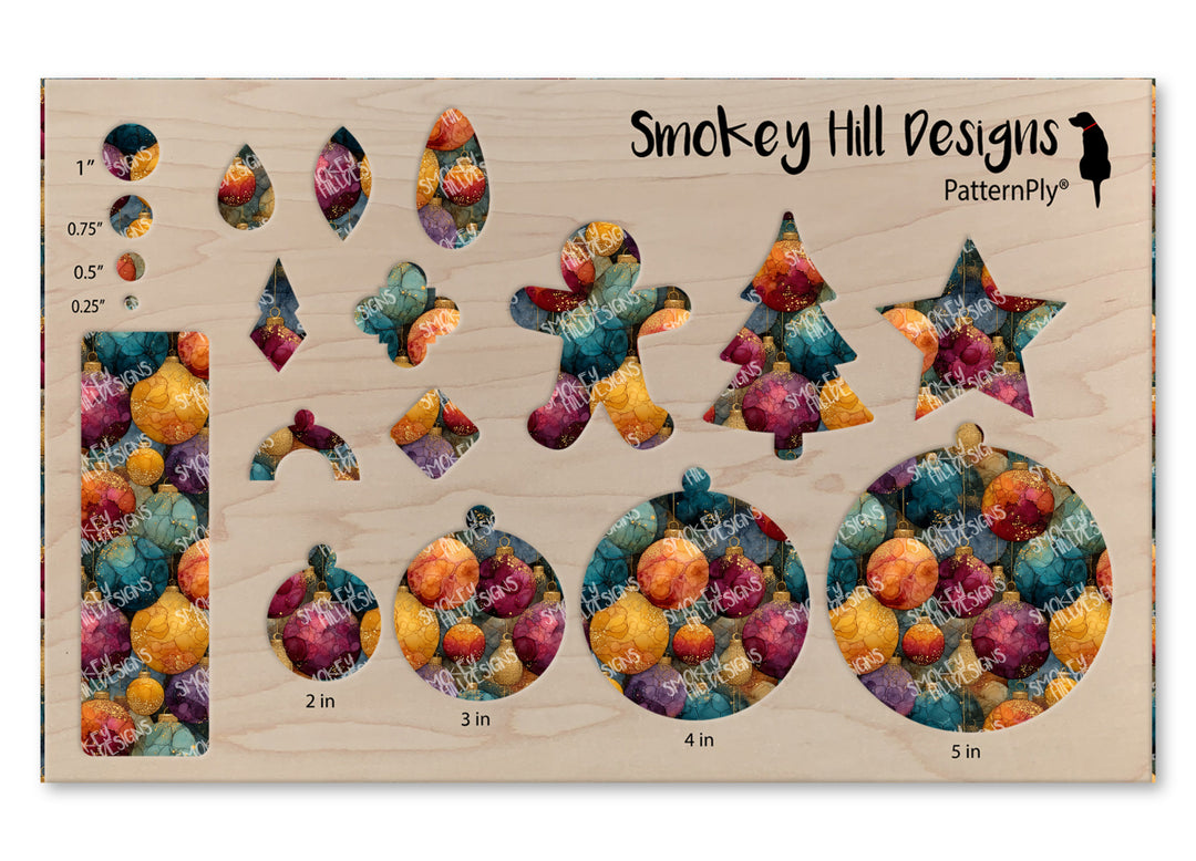 PatternPly® Transparent Watercolor Ornaments