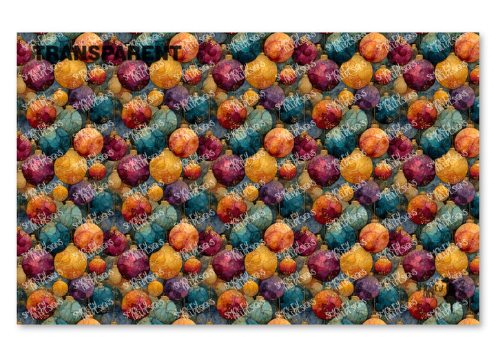 PatternPly® Transparent Watercolor Ornaments