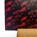 PatternPly® Full Coverage Red Werewolves sheet showing the pattern