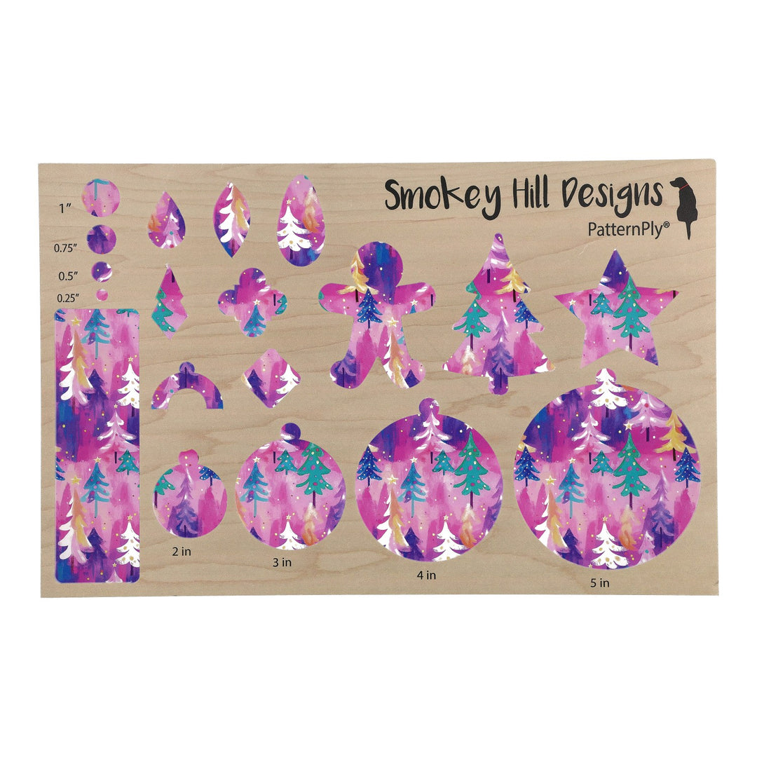 PatternPly® Transparent Whimsical Winter Forest