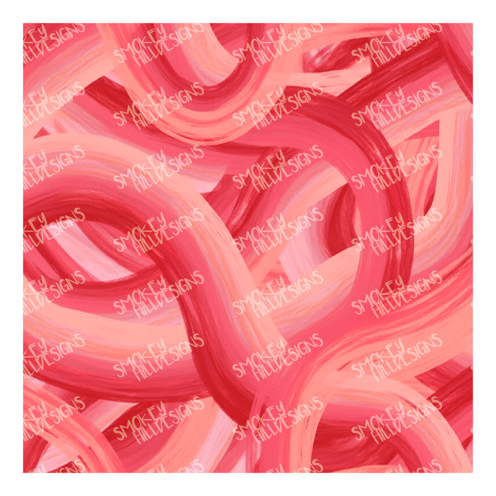 PatternPly® Transparent Winding Pink and Red Maze sheet showing the pattern