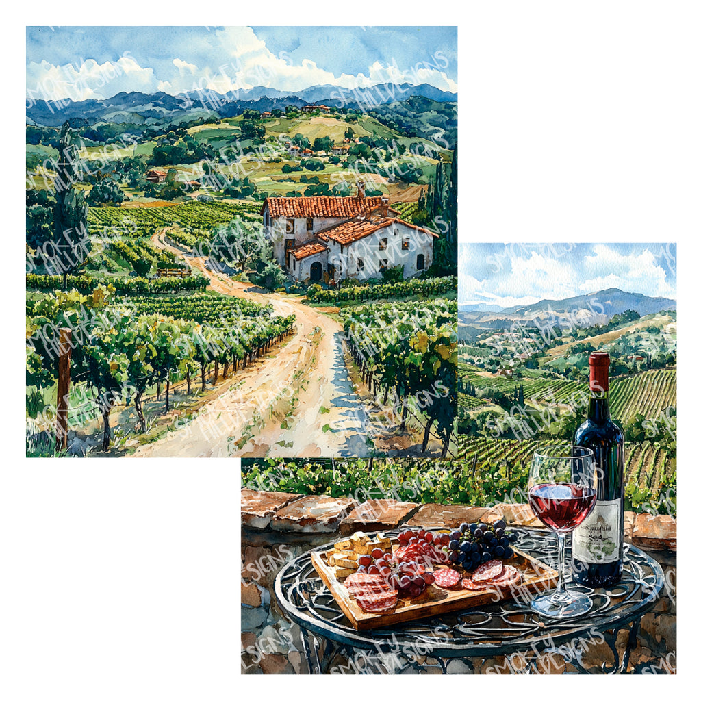 PatternPly® Transparent Wine Country sheet showing the pattern