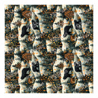 PatternPly® Full Coverage Winter Cabins VERTICAL sheet showing the pattern