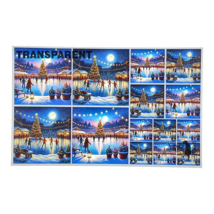 PatternPly® Transparent Winter Skating 3 sizes