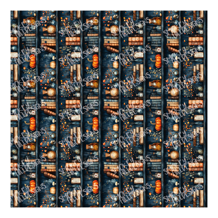 PatternPly® Full Coverage Witchy Bookshelves VERTICAL