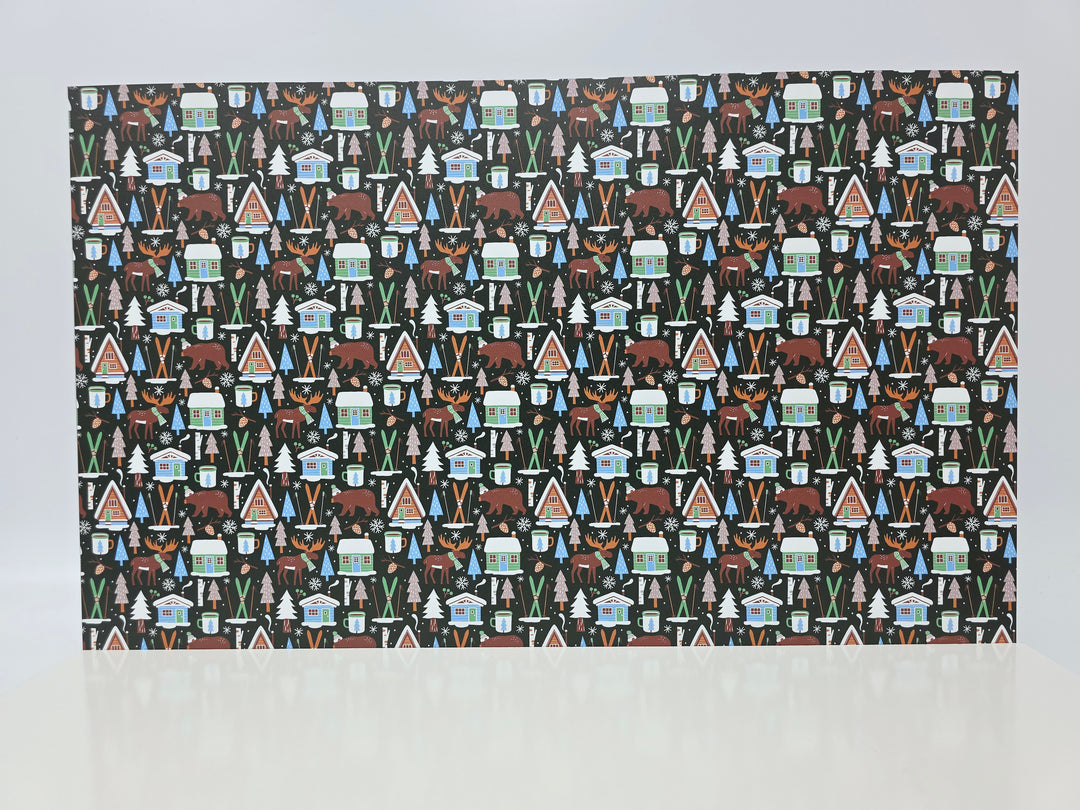 PatternPly® Full Coverage Woodland Christmas on Green LARGE