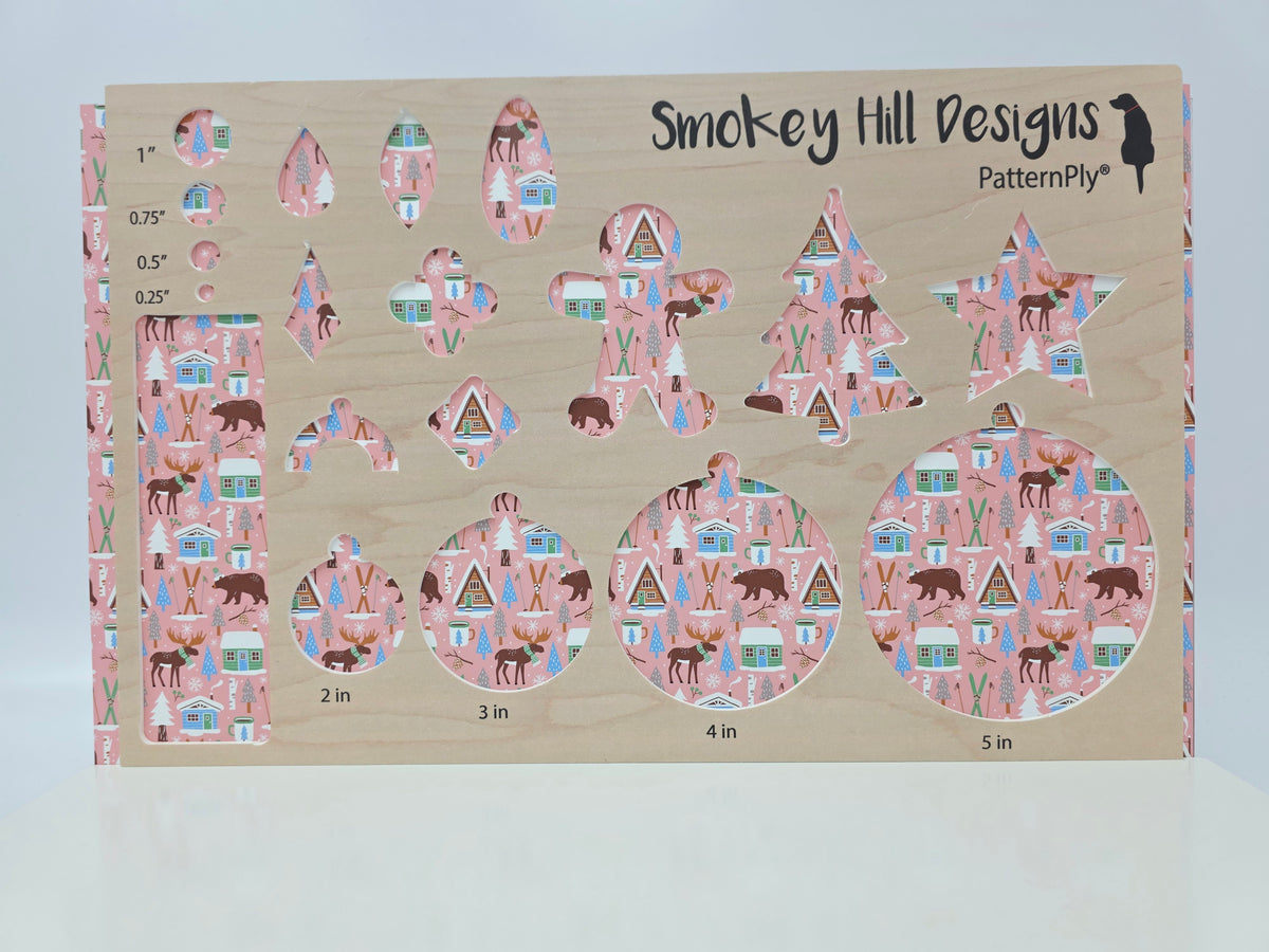 PatternPly® Full Coverage Woodland Christmas on Pink LARGE product photo 3