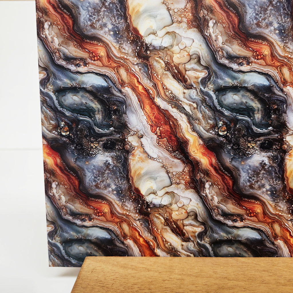 PatternPly® Full Coverage Earth Tones Ink LARGE sheet showing the pattern