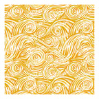 PatternPly® Scattered Yellow and White Swirls sheet showing the pattern