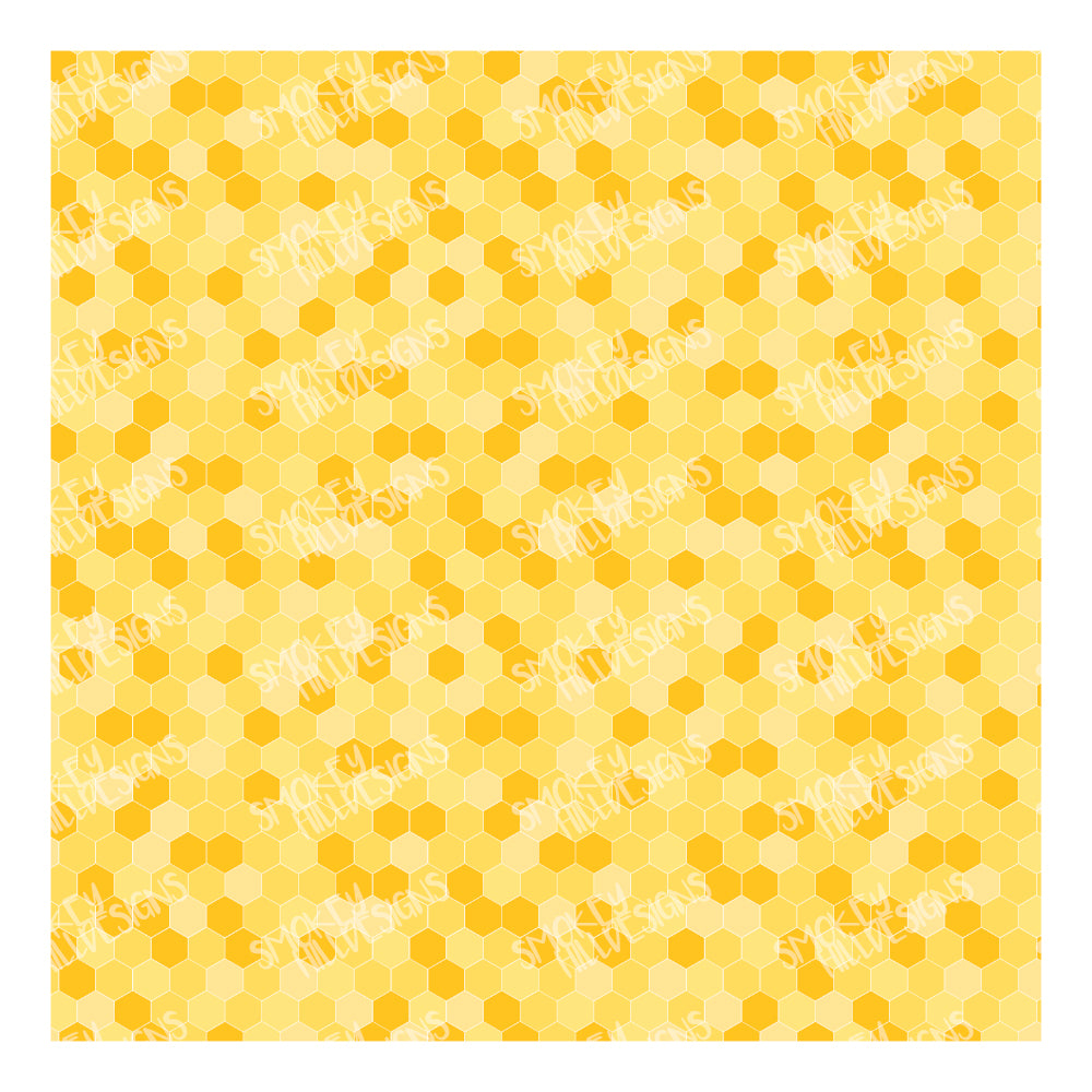 PatternPly® Transparent Yellow Honeycomb MICRO sheet showing the pattern