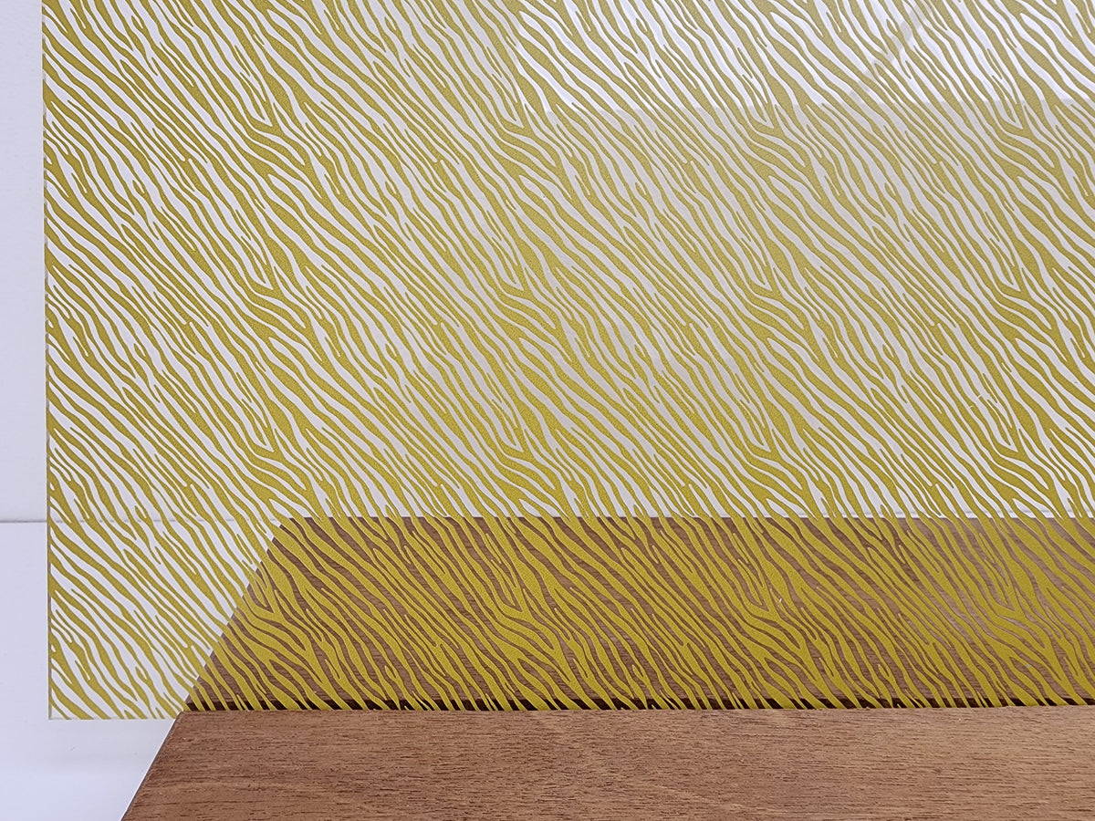 PatternPly® Scattered Zebra GOLD sheet showing the pattern