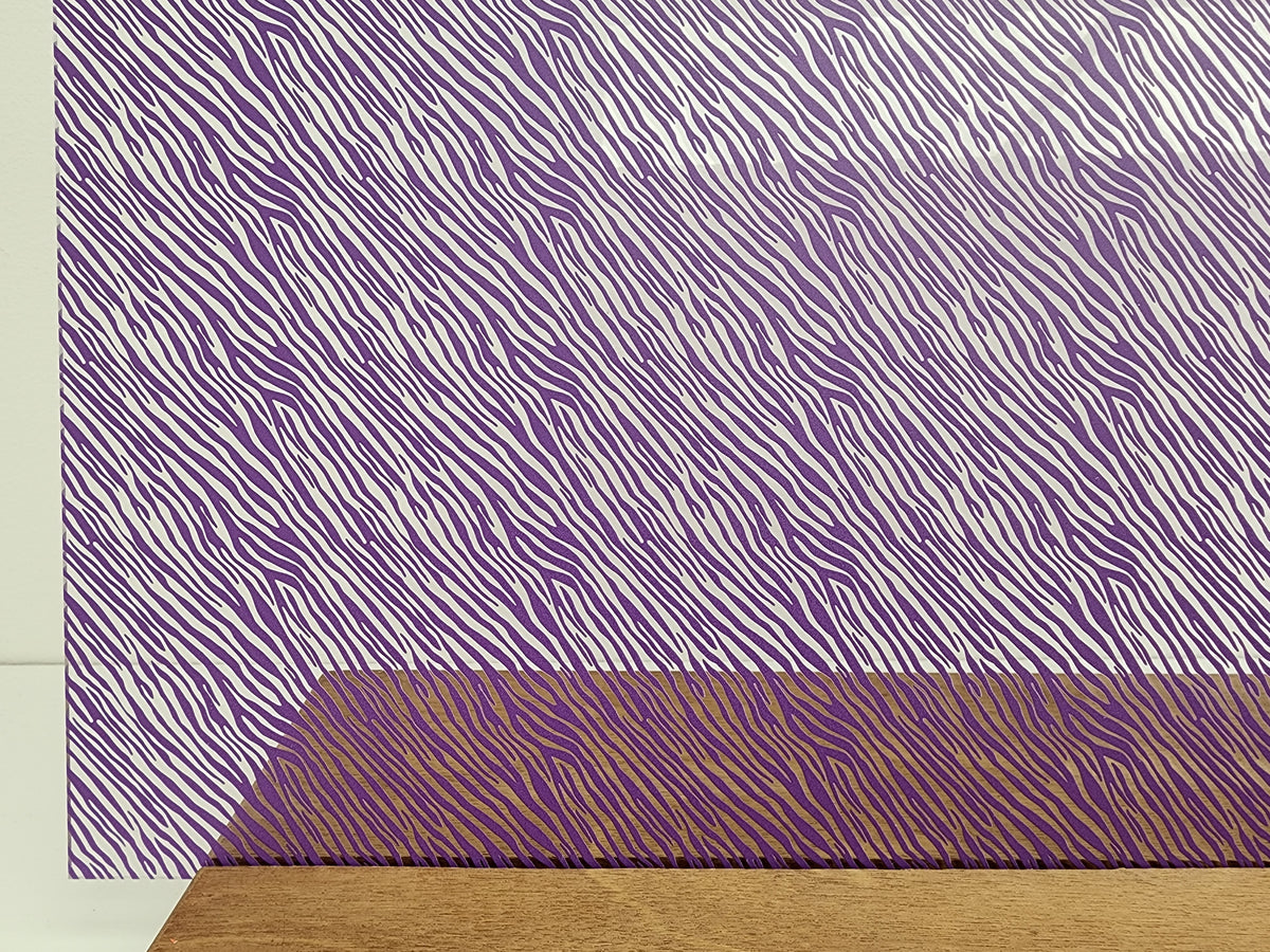 PatternPly® Scattered Zebra PURPLE sheet showing the pattern