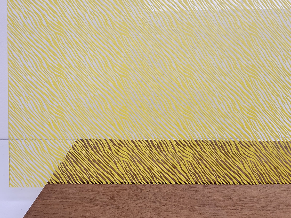 PatternPly® Scattered Zebra YELLOW sheet showing the pattern