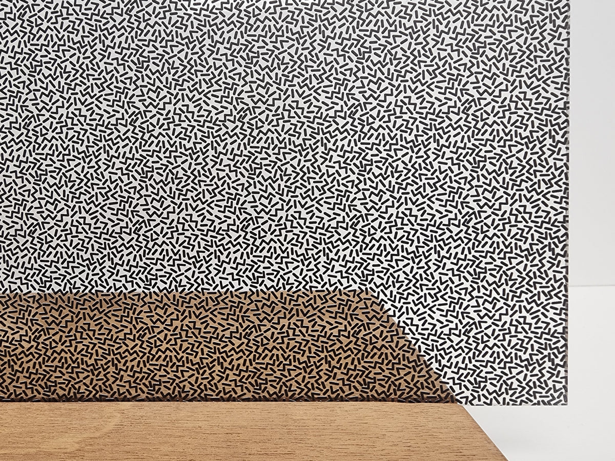 PatternPly® Scattered Zig Zag Confetti BLACK sheet showing the pattern