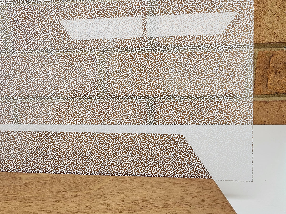 PatternPly® Scattered Zig Zag Confetti WHITE sheet showing the pattern