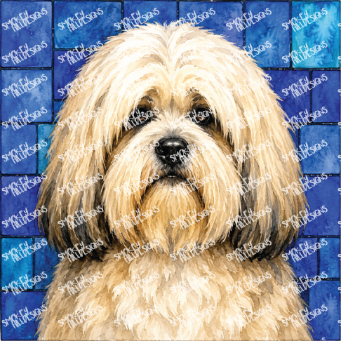 PatternPly® Full Coverage Dog Breed Series Volume 3 Dog Portraits in Watercolor 11 art scene artwork