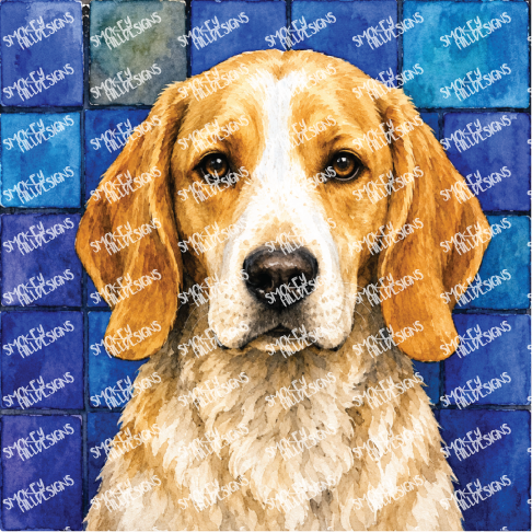 PatternPly® Full Coverage Dog Breed Series Volume 3 Dog Portraits in Watercolor 15 art scene artwork