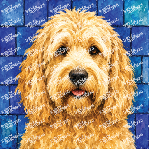 PatternPly® Full Coverage Dog Breed Series Volume 3 Dog Portraits in Watercolor 19 art scene artwork