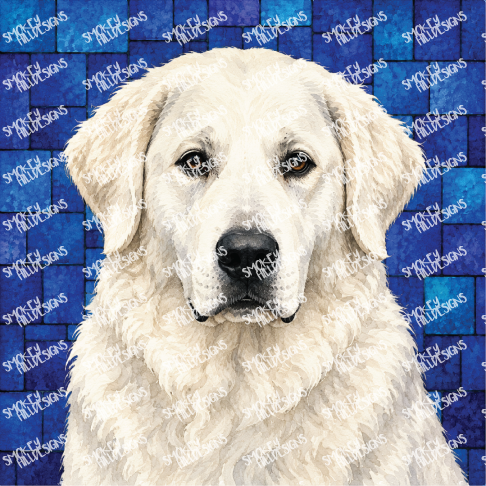 PatternPly® Full Coverage Dog Breed Series Volume 3 Dog Portraits in Watercolor 22 art scene artwork