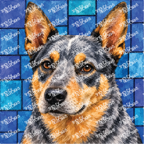 PatternPly® Full Coverage Dog Breed Series Volume 3 Dog Portraits in Watercolor 24 art scene artwork