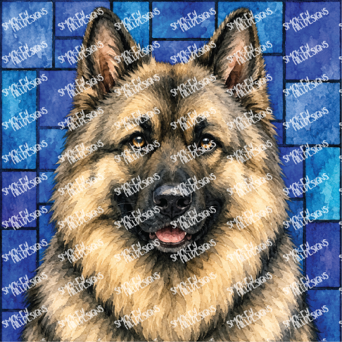 PatternPly® Full Coverage Dog Breed Series Volume 3 Dog Portraits in Watercolor 4 art scene artwork
