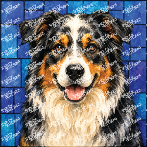 PatternPly® Full Coverage Dog Breed Series Volume 3 Dog Portraits in Watercolor 5