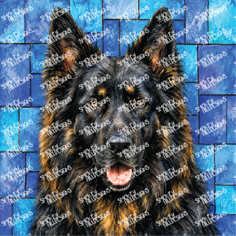 PatternPly® Full Coverage Dog Breed Series Volume 3 Dog Portraits in Watercolor 7 art scene artwork