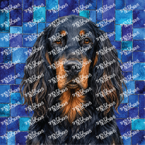 PatternPly® Full Coverage Dog Breed Series Volume 3 Dog Portraits in Watercolor 9 art scene artwork