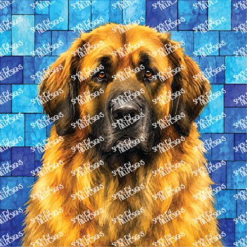 PatternPly® Full Coverage Dog Breed Series Volume 4 Dog Portraits in Watercolor 1 art scene artwork