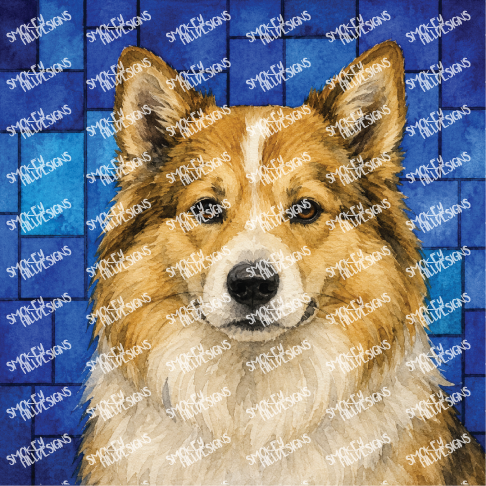 PatternPly® Transparent Dog Breed Series Volume 5 Dog Portraits in Watercolor 25
